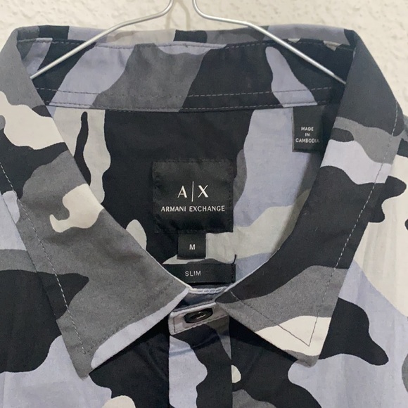 Armani Exchange Camo Button up - Picture 2 of 5